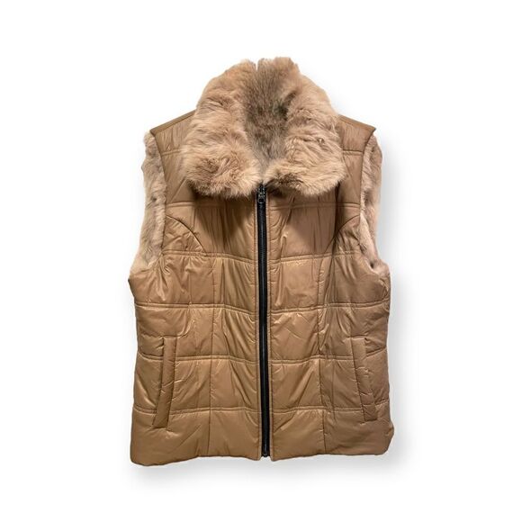 ADRIENNE LANDAU Reversible Real Fur Vest |Size: M| - Picture 2 of 10